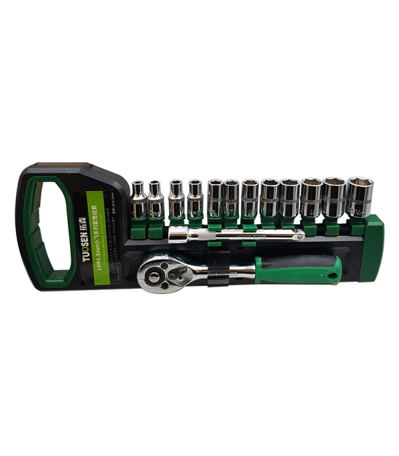 ست آچار بکس ریلی هواگیری 14پارچه درایو 1/4 اینچ توسین TUOSEN مدل 101398