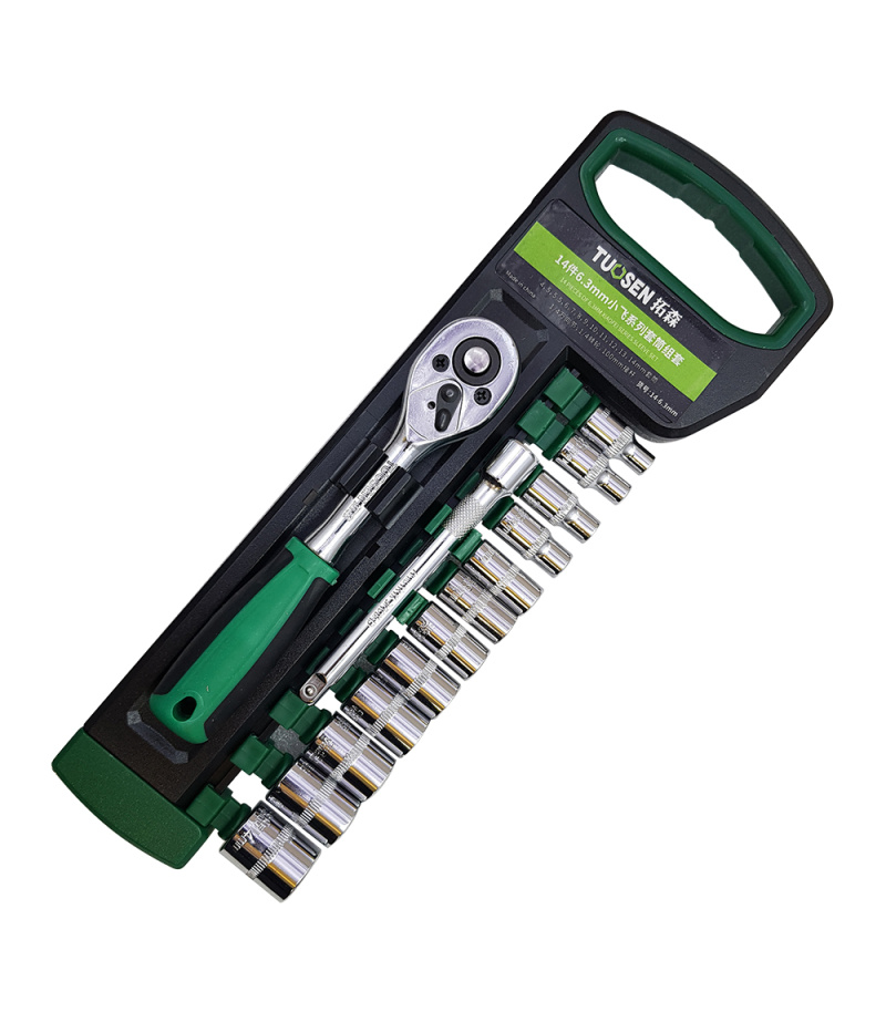 ست آچار بکس ریلی هواگیری 14پارچه درایو 1/4 اینچ توسین TUOSEN مدل 101398