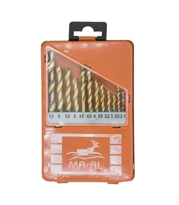 مجموعه 13 عددی مته آهن طلایی مارال مدل HSS-B