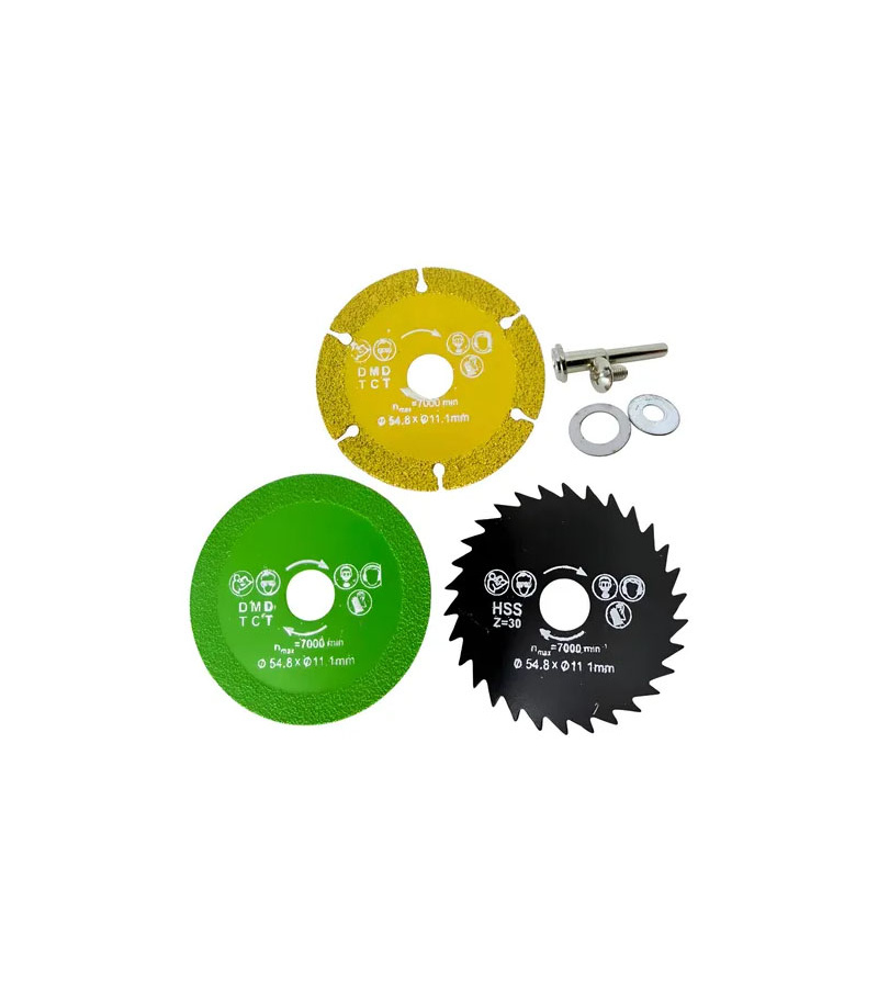 ست 3 عددی صفحه برش سر دریلی فلز ، چوب و پرسلان -شیشه CHANJUAN مدل 68802