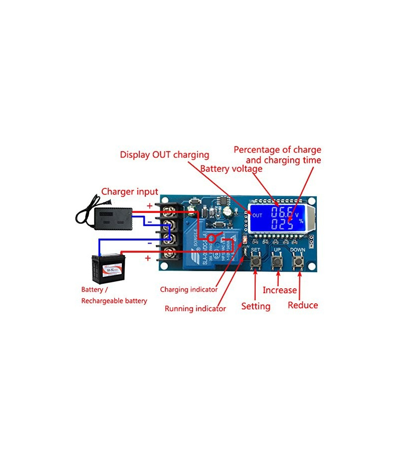 ماژول کنترل شارژ باطری دیجیتال XY-L30A 6-60V