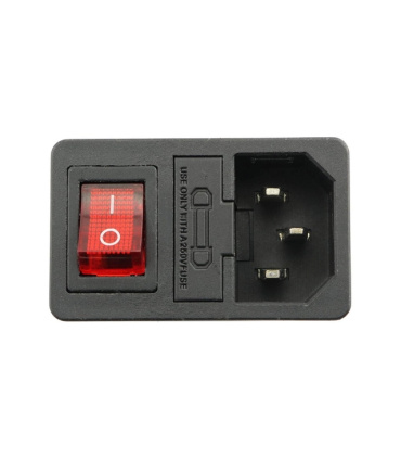 سوکت برق AC SOCKET MALE فیوزدار کلیددار خاری AC-01