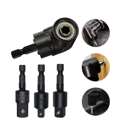 ست 4 عددی رابط چپقی کوتاه و سر دریلی لقلقه‌ای بکس خور درایو 1/4 - 3/8 - 1/2 اینچ مکسین MAXIN مدل RED CART