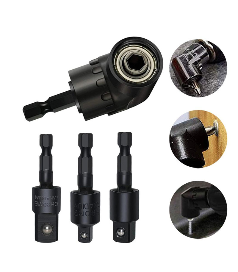 ست 4 عددی رابط چپقی کوتاه و سر دریلی لقلقه‌ای بکس خور درایو 1/4 - 3/8 - 1/2 اینچ مکسین MAXIN مدل RED CART