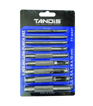 ست 9 عددی پانچ ، سنبه واشربر و سوراخ کن 9عددی 2.5 تا 10 میلیمتر تندیس TANDIS مدل TT-2337 ( پانچ واشر بر دستی )