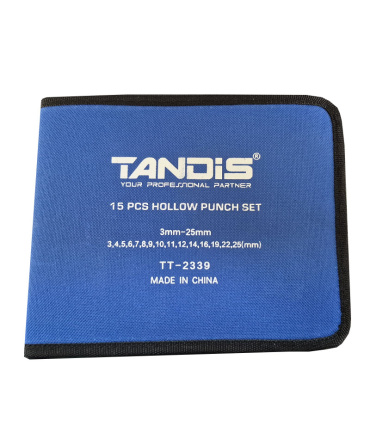 مجموعه 15 عددی پانچ ، سنبه واشربر و سوراخ کن 3تا25 کیفی تندیس TANDIS مدل TT-2339 ( پانچ واشر بر دستی )