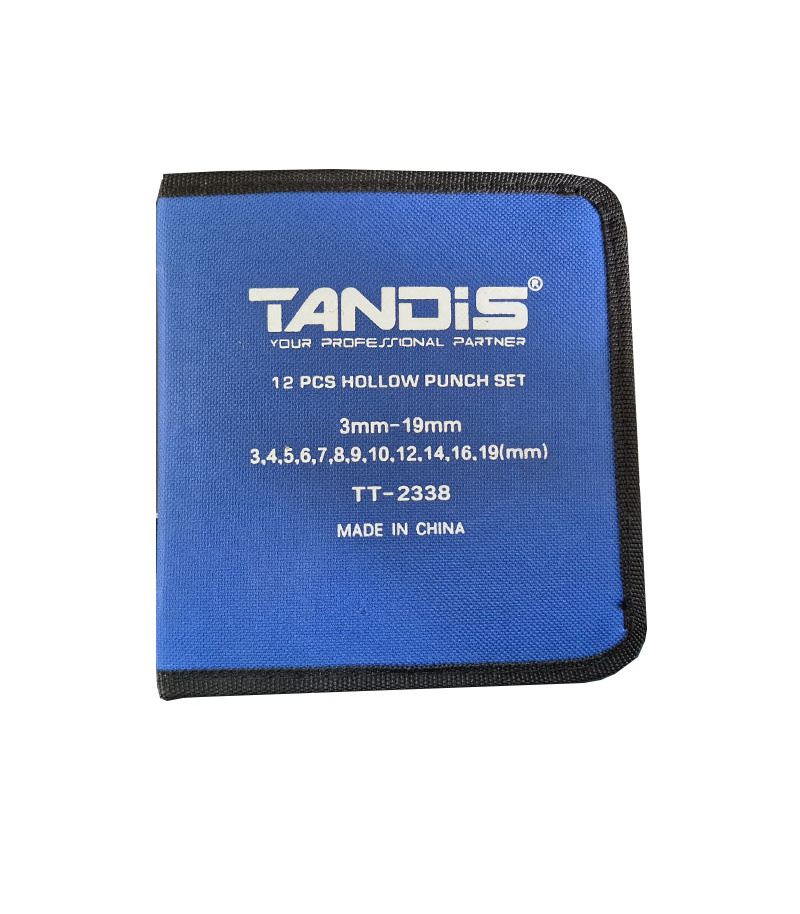 مجموعه 12 عددی پانچ ، سنبه واشربر و سوراخ کن 3تا19 کیفی تندیس TANDIS مدل TT-2338 ( پانچ واشر بر دستی )