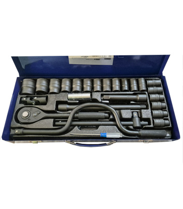 جعبه بکس 26 پارچه حرفه ای درایو 1/2 اینچ فشارقوی مشکی هلتی HELTY مدل HELTY-026 BK