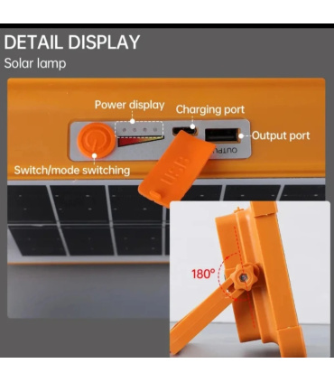 پروژکتور شارژی خورشیدی SOLAR LED LIGHT پنل کوچک
