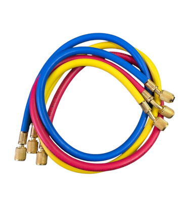 گیج شارژ گاز کولر MANIFOLD سه شیلنگ خودرویی BRASS