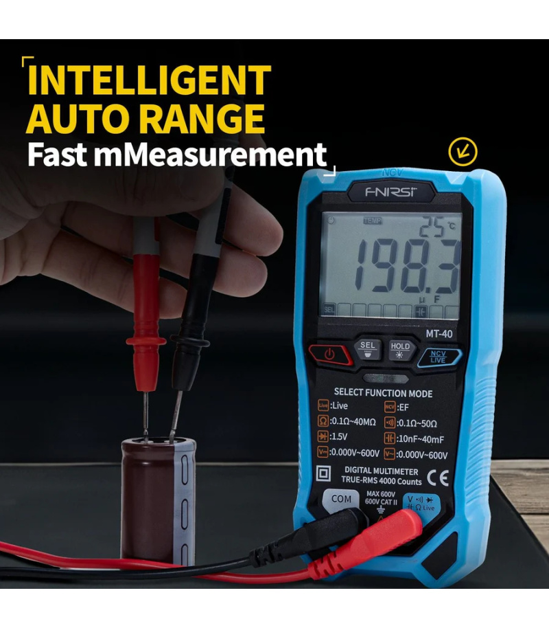 مولتی متر حرفه ای دیجیتالی اتو رنج هوشمند فنیرسی FNIRSI  مدل MT-40