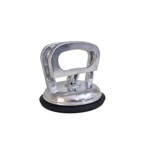 قاپک شیشه (مکنده) تک قلو فلزی رنگ استیل GLASS SUCTION PLATE