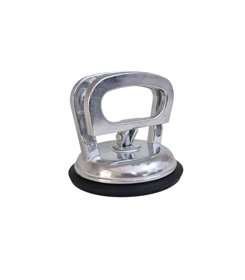 قاپک شیشه (مکنده) تک قلو فلزی رنگ استیل GLASS SUCTION PLATE
