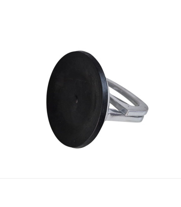 قاپک شیشه (مکنده) تک قلو فلزی رنگ استیل GLASS SUCTION PLATE
