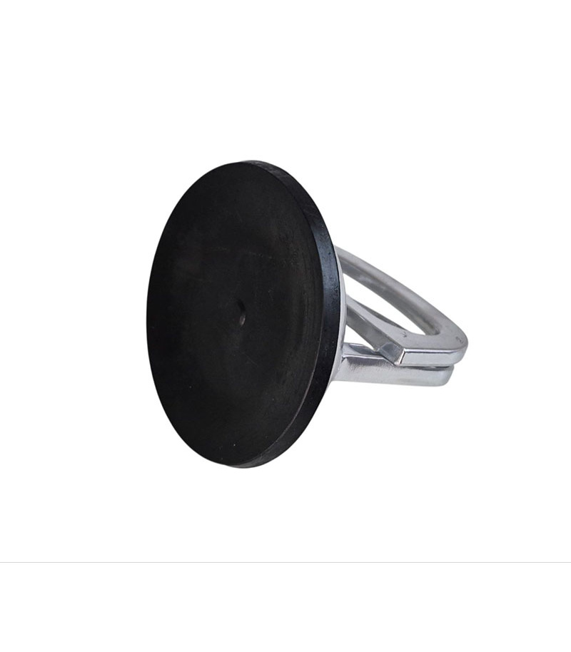 قاپک شیشه (مکنده) تک قلو فلزی رنگ استیل GLASS SUCTION PLATE
