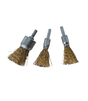 فرچه و برس سیمی سر دریلی 3 عددی WIRE BRUSH مدل 3P