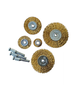 فرچه و برس سیمی سر دریلی تخت 8 عددی WIRE BRUSH مدل 8P