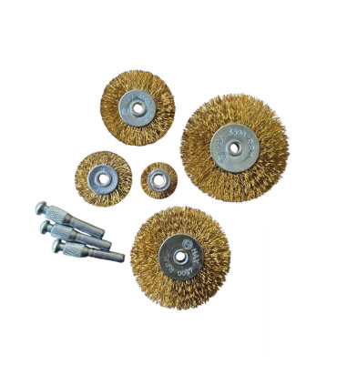 فرچه و برس سیمی سر دریلی تخت 8 عددی WIRE BRUSH مدل 8P