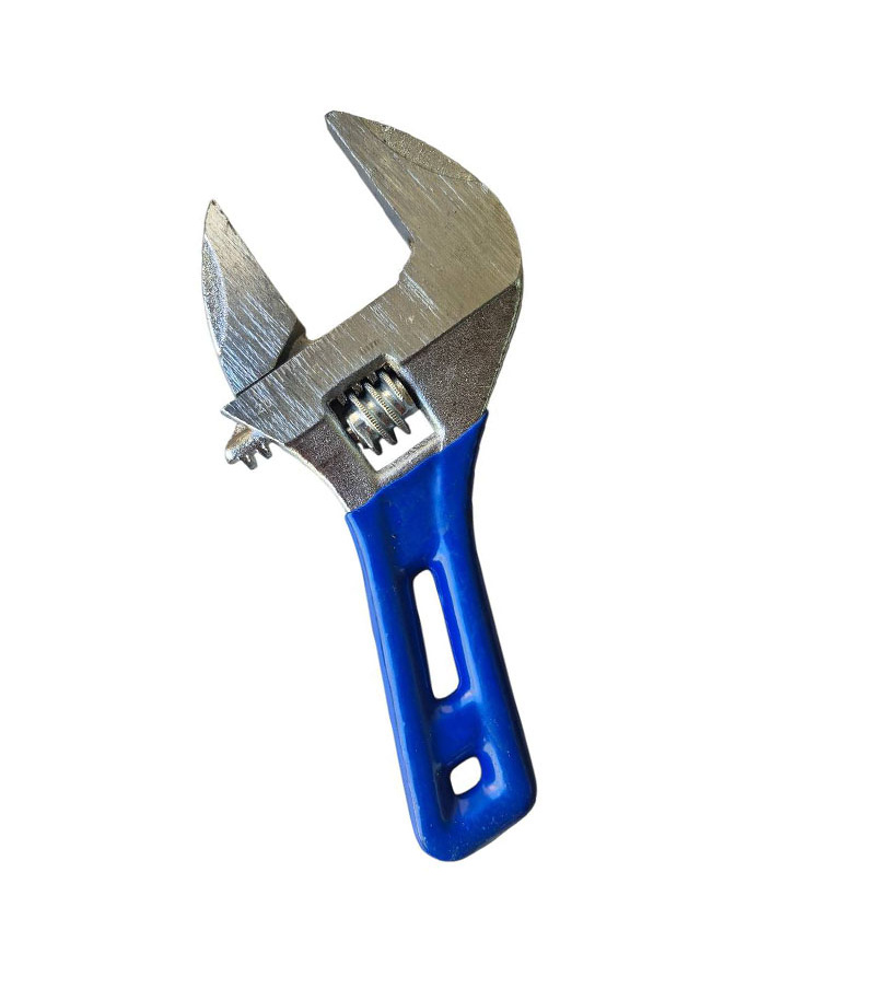 آچار فرانسه کوتاه فک بزرگ بازشو 40 میلیمتری با دسته ضدلغزش مدل 15CM