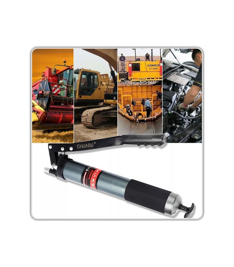 گریس پمپ دستی دو پمپ 600cc چارو CHUARU مدل CR-13005