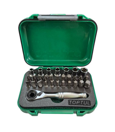 جعبه بکس و بیت 30 پارچه 1/4 اینچ تاپ تول TOPTUL مدل GABW3001