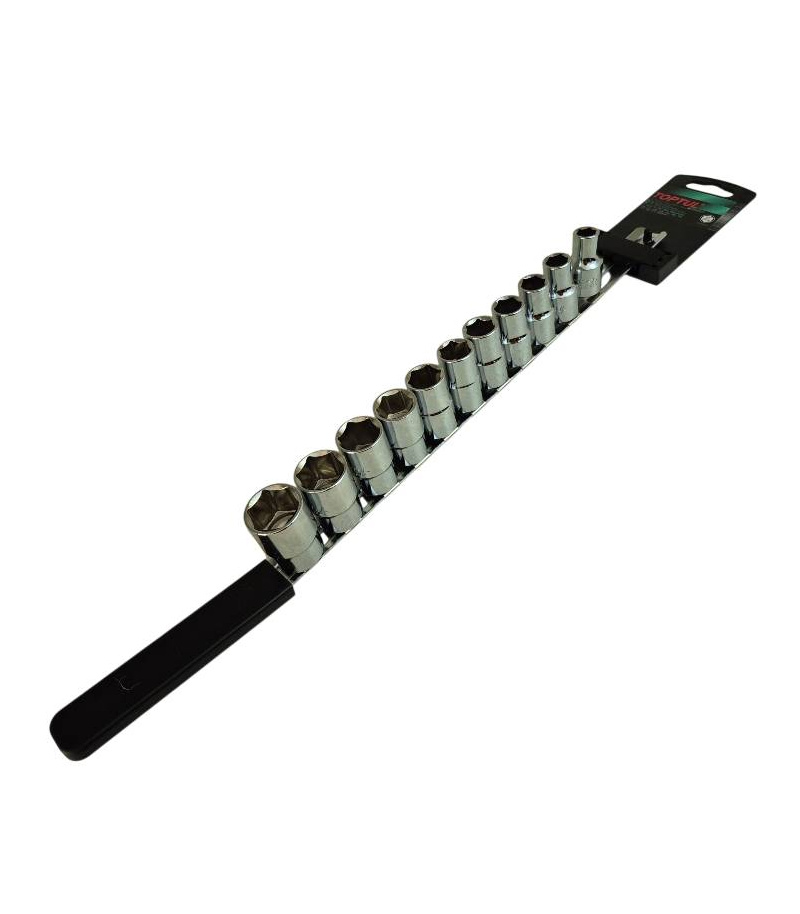 ست بکس 11 عددی ریلی کوتاه 6پر درایو 1/2 اینچ سایز 10تا22 تاپ تول TOPTUL مدل GAAQ1104