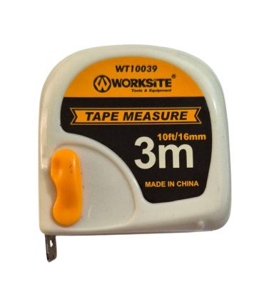 متر 3 متری فیسکویی نوار سفید ورک سایت WORK SITE مدل WT10039