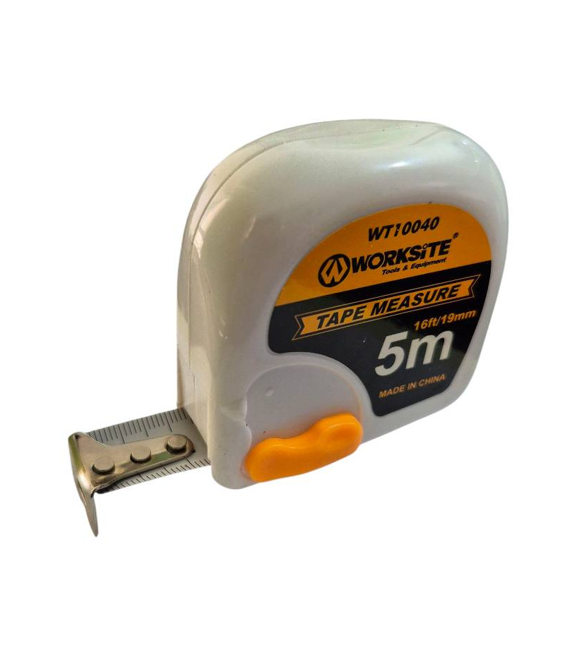متر 5 متری فیسکویی نوار سفید ورک سایت WORK SITE مدل WT10040