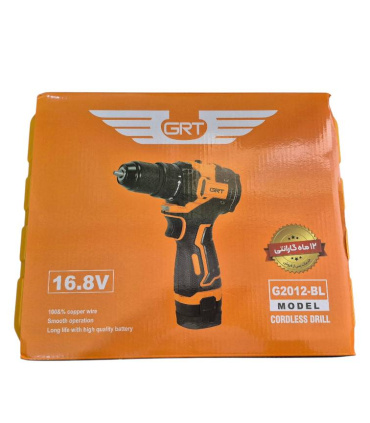 ست جعبه ابزار 88 پارچه بهمراه دریل شارژی 16.8 ولت براشلس جی‎آرتی GRT مدل G2012-BL با یکسال گارانتی