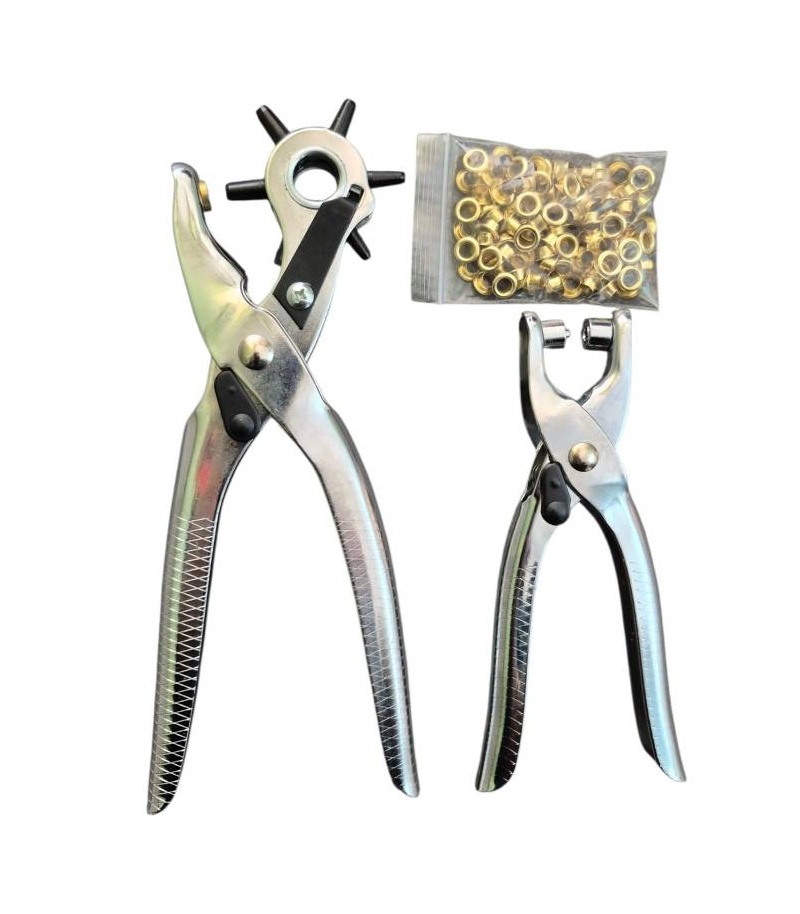 ست 2 عددی انبر سوراخ کن، پانچ و پرچ حلقه چرم VISKING مدل DK-010
