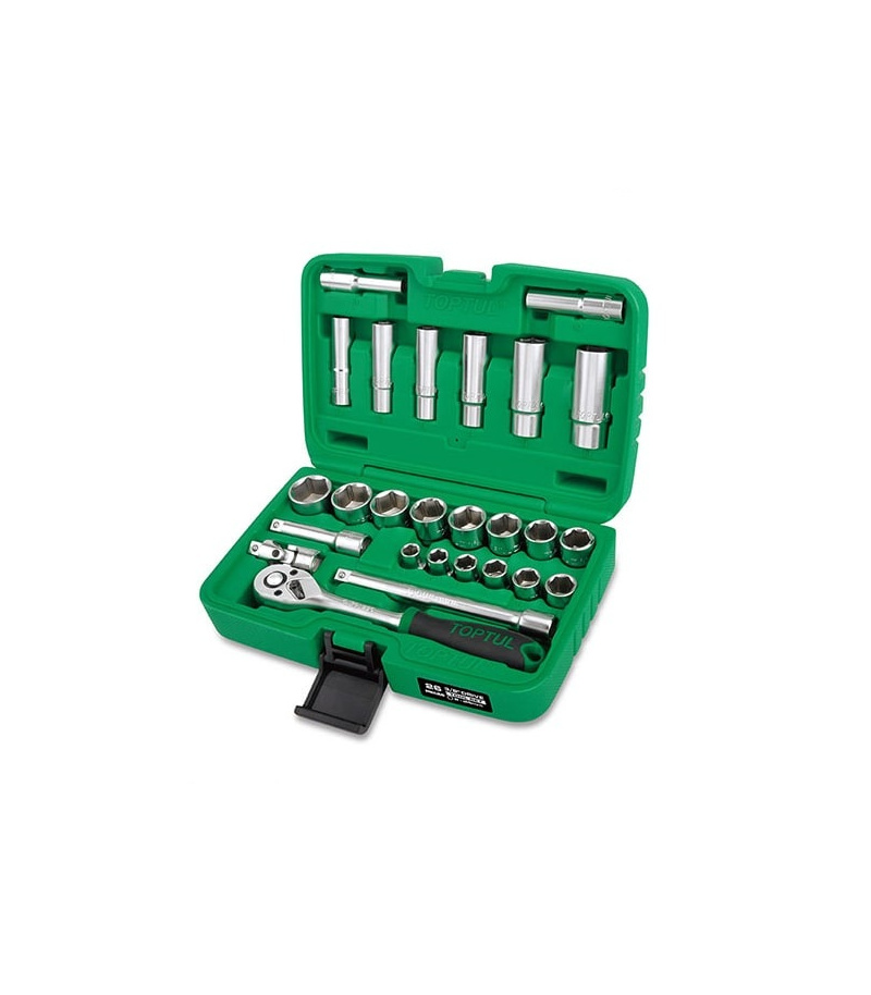 جعبه بکس 26 پارچه بلند و کوتاه درایو 3/8 اینچ تاپ تول TOPTUL مدل GCAI2601