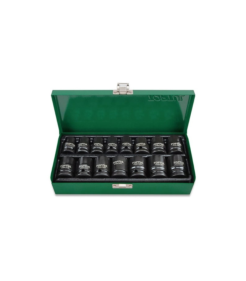 جعبه بکس 15 پارچه فشار قوی درایو 1/2 اینچ تاپ تول TOPTUL مدل GDAD1501