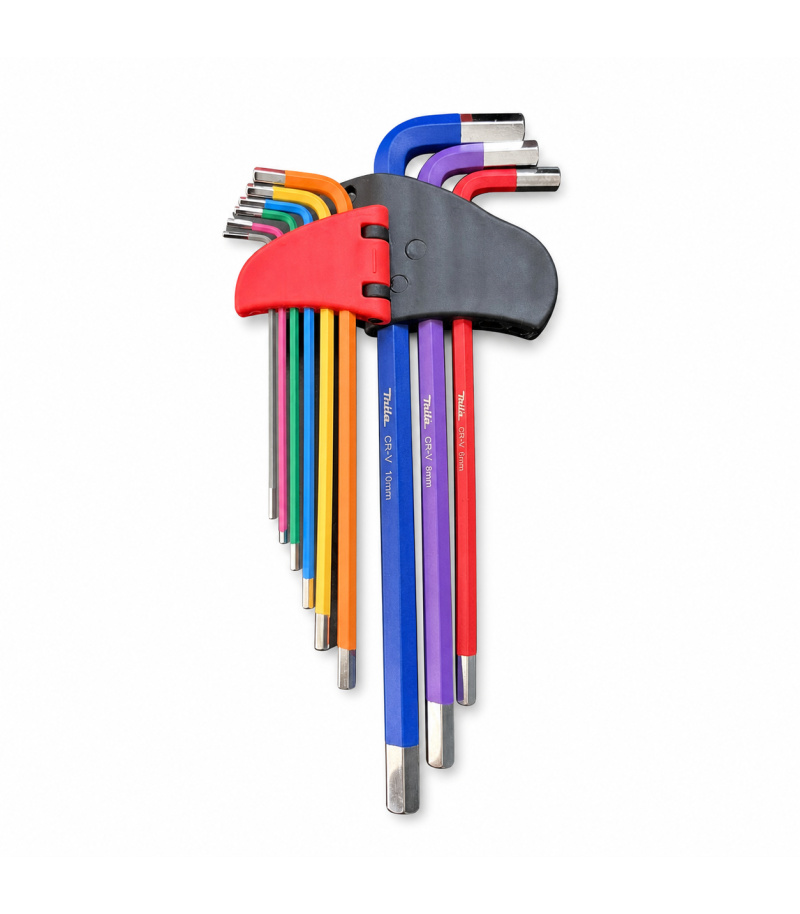 ست 9 عددی آچار آلن شش گوش H فوق بلند کمری روکارتی میتا تولز MITA TOOLS مدل HY6006L