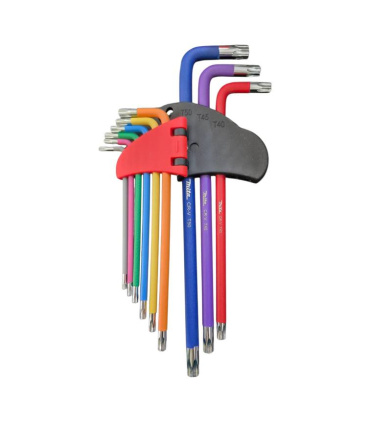 ست 9 عددی آچار آلن ستاره T فوق بلند روکارتی کمری سوراخدار میتا تولز MITA TOOLS مدل HY6001L