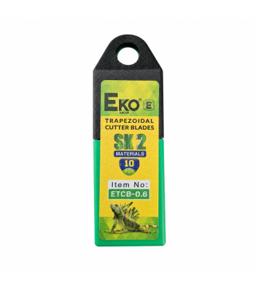 تیغ کاتر ذوزنقه ای 10 عددی جنس SK2 اکو EKO مدل ETCB-0.6