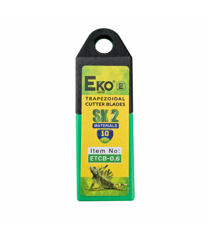 تیغ کاتر ذوزنقه ای 10 عددی جنس SK2 اکو EKO مدل ETCB-0.6