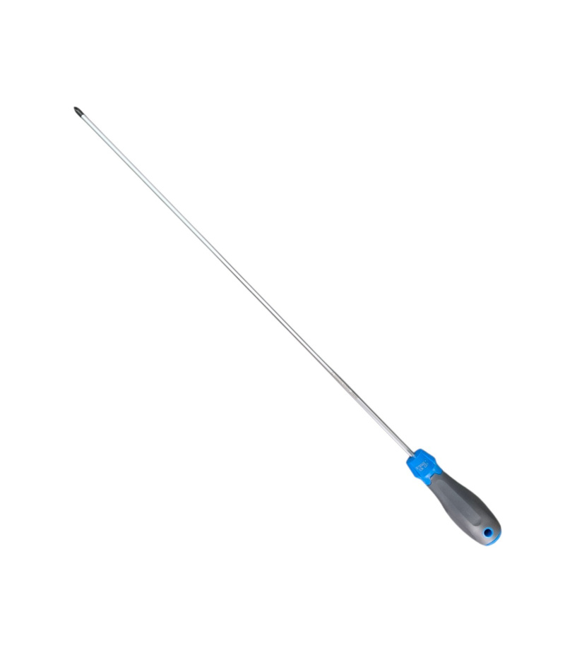 پیچ گوشتی چهارسو سایز 500*6 ضربه و آچار خور حرفه ای CRASMAN مدل CR-125 تایوان (آبی)