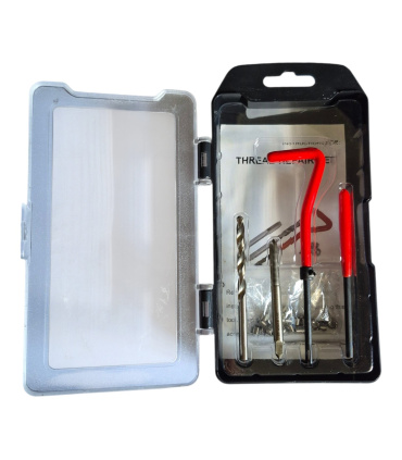 کیت تعمیر رزوه با فنر هلی کویل، قلاویز و لوازم مربوطه سایز 1*ST M6 گالیر GALIR مدل J1153