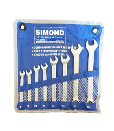 آچار8 عددی یک سر تخت یک سر رینگی سیموند SIMOND