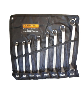 آچار دوسر رینگی8 عددی مارک تیچ تول TECH-TUL