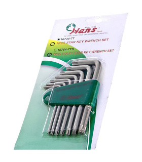 مجموعه 7 عددی آچار الن ستاره ای هنس HANS مدل16744-7T