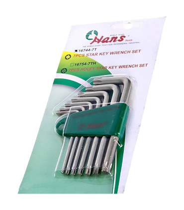 مجموعه 7 عددی آچار الن ستاره ای هنس HANS مدل16744-7T