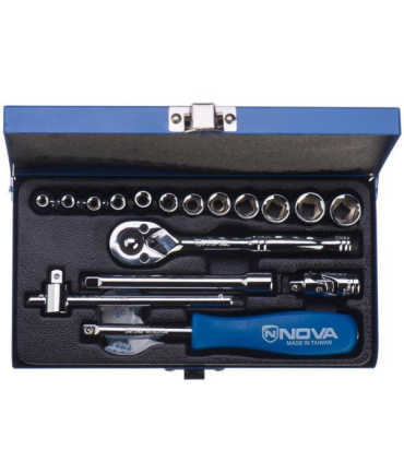 جعبه بکس 17 پارچه درایو 1/4نووا NOVA مدلNTS7003