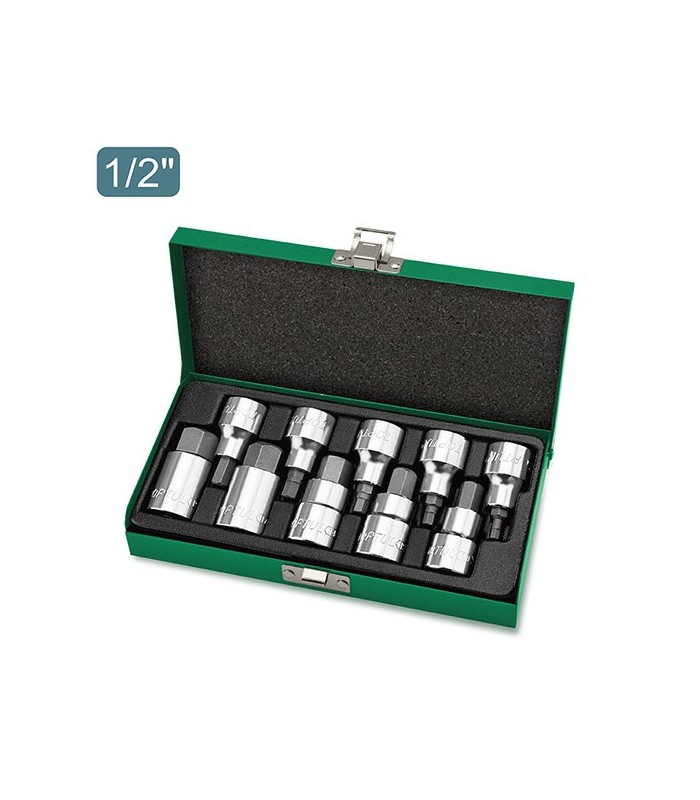 جعبه بیت 10 پارچه آلنی درایو 1/2 تاپ تول TOPTUL مدلGAAD1007 جعبه بیت 10 پارچه آلنی درایو 1/2 تاپ تول TOPTUL مدلGAAD1007