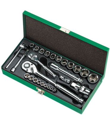 جعبه بکس 27 پارچه درایو 1/2-1/4 حرفه ای تاپ تولTOPTUL مدلGCAD2802