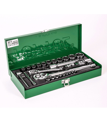 جعبه بکس 27 پارچه درایو 1/2-1/4 حرفه ای تاپ تولTOPTUL مدلGCAD2802