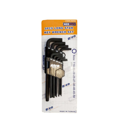 ست آلن ستاره ای 9 عددی روکارتی بلند ریکو RICO مدل 17HKWL09VS2