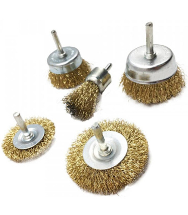 ست پنج تیکه فرچه سیمی سر دریل