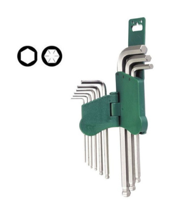 فروش و اینترنتی و خرید انلاین ارزان قیمت عالی ست آلن شش گوش 9عددی ته گرد رو کارتی هنس HANS مدل16772.29M