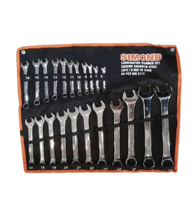 ست آچار 22 عددی یکسر تخت یکسر رینگی سیموند